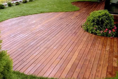 Покраска настила (пол террасы)